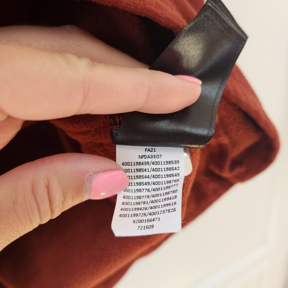 The North Face TNF Quarter Zip Fleece Jacket Sweatshirt Burnt Orange Men's M - Picture 8 of 9